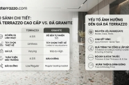 So sánh giá Terrazzo và Granite chi tiết cùng yếu tố ảnh hưởng giá Terrazzo
